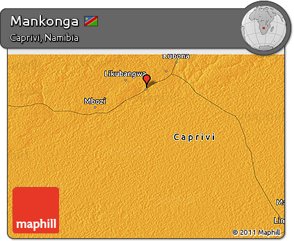Political 3D Map of Mankonga