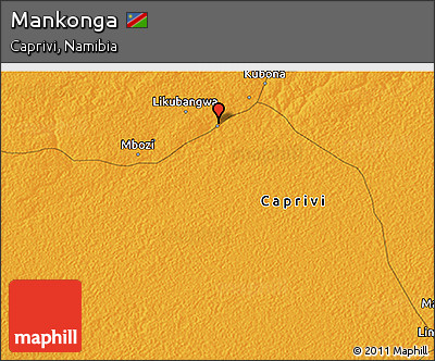 Political 3D Map of Mankonga