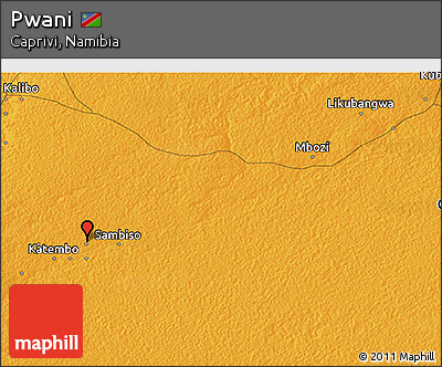 Political 3D Map of Pwani