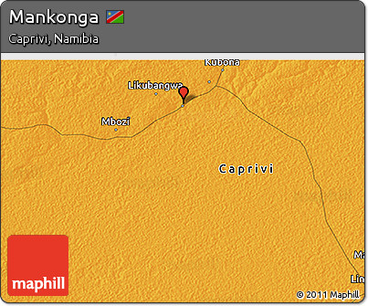 Political 3D Map of Mankonga