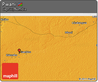 Political 3D Map of Pwani