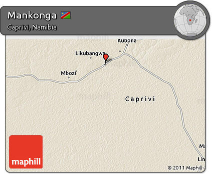 Shaded Relief 3D Map of Mankonga