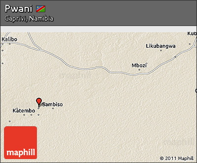 Shaded Relief 3D Map of Pwani