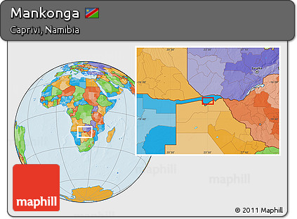 Political Location Map of Mankonga