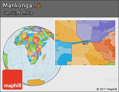Political Location Map of Mankonga