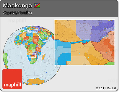 Political Location Map of Mankonga