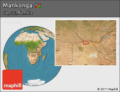 Satellite Location Map of Mankonga