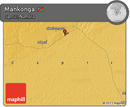 Physical Map of Mankonga