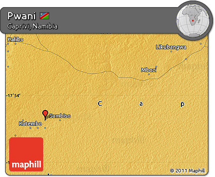 Physical Map of Pwani
