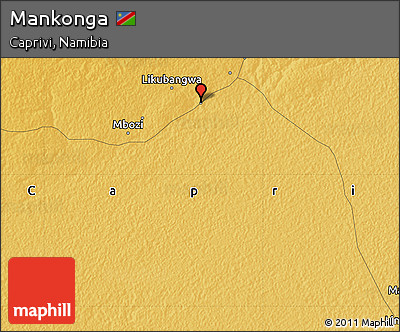 Physical Map of Mankonga