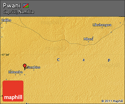 Physical Map of Pwani