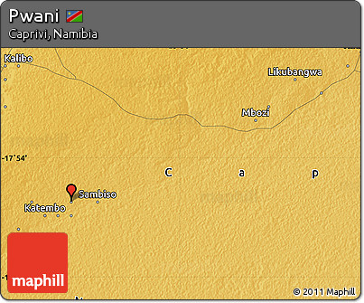 Physical Map of Pwani