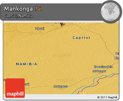 Physical Panoramic Map of Mankonga