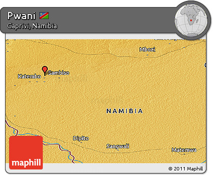 Physical Panoramic Map of Pwani