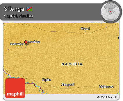 Physical Panoramic Map of Silenga