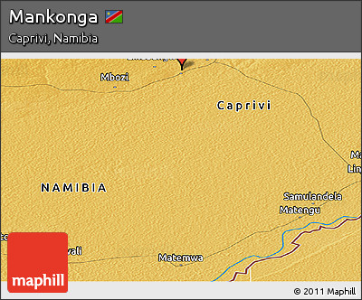 Physical Panoramic Map of Mankonga