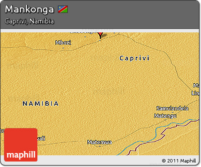 Physical Panoramic Map of Mankonga