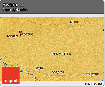 Physical Panoramic Map of Pwani