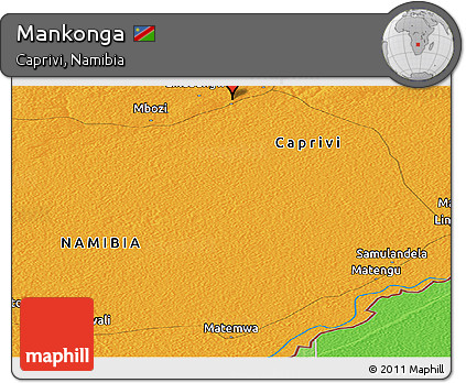 Political Panoramic Map of Mankonga