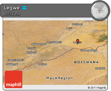 Satellite Panoramic Map of Legwe