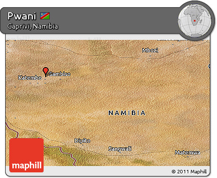 Satellite Panoramic Map of Pwani