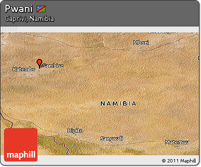 Satellite Panoramic Map of Pwani