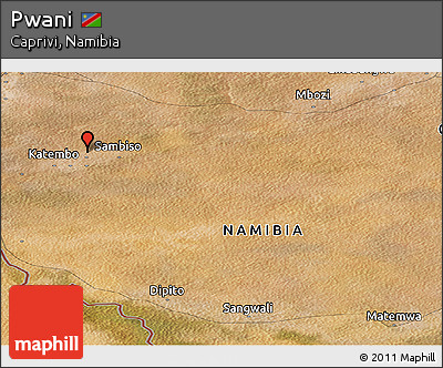 Satellite Panoramic Map of Pwani