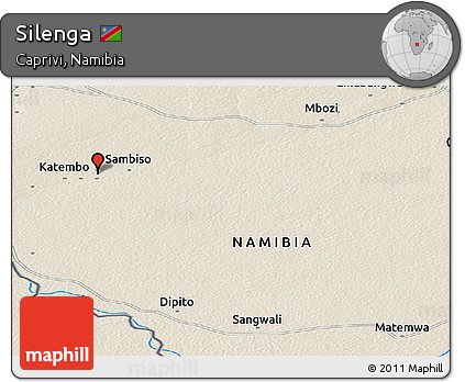 Shaded Relief Panoramic Map of Silenga