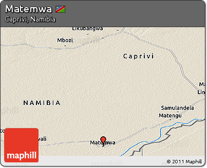 Shaded Relief Panoramic Map of Matemwa