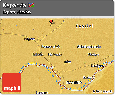 Physical 3D Map of Kapanda