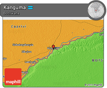 Political 3D Map of Kanguma
