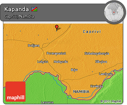 Political 3D Map of Kapanda