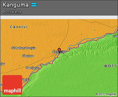 Political 3D Map of Kanguma