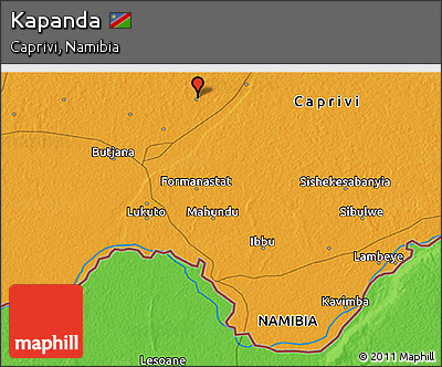 Political 3D Map of Kapanda