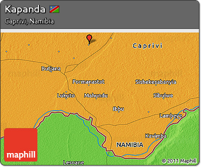 Political 3D Map of Kapanda
