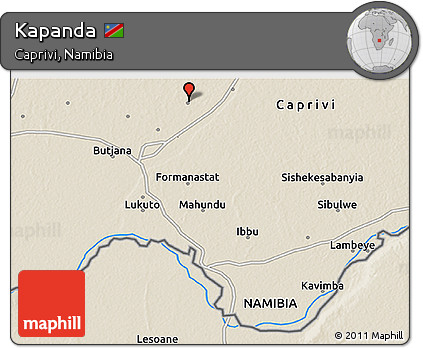Shaded Relief 3D Map of Kapanda