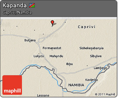Shaded Relief 3D Map of Kapanda