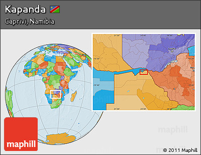 Political Location Map of Kapanda