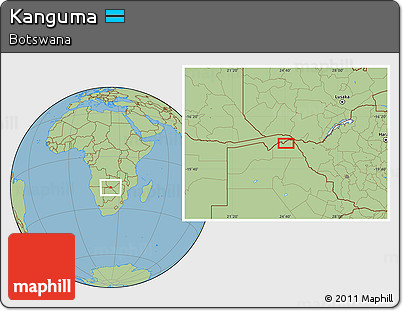 Savanna Style Location Map of Kanguma