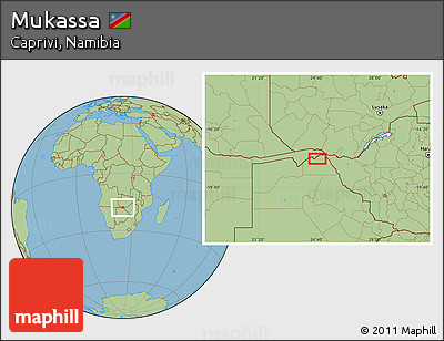 Savanna Style Location Map of Mukassa