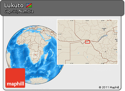 Shaded Relief Location Map of Lukuto
