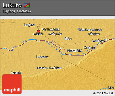 Physical Panoramic Map of Lukuto
