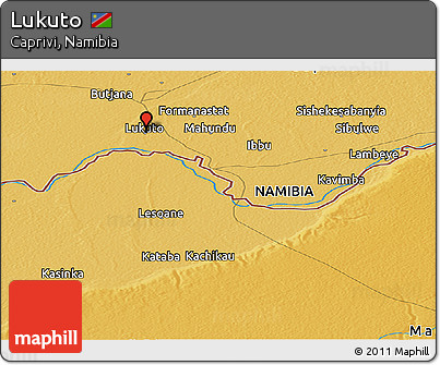 Physical Panoramic Map of Lukuto