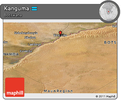 Satellite Panoramic Map of Kanguma