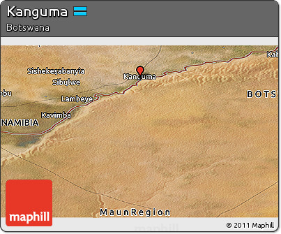 Satellite Panoramic Map of Kanguma