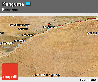Satellite Panoramic Map of Kanguma