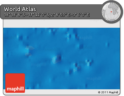 Physical 3D Map of the Area around 18° 1' 4" S, 2° 37' 30" E