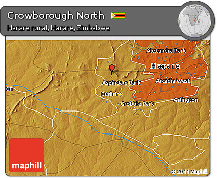 Physical 3D Map of Crowborough North