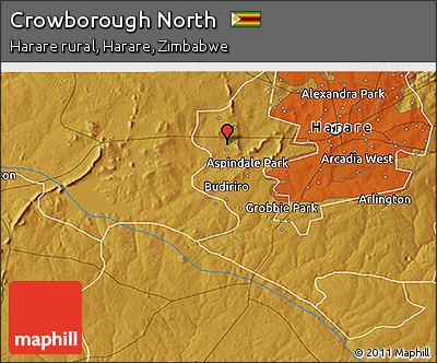 Physical 3D Map of Crowborough North