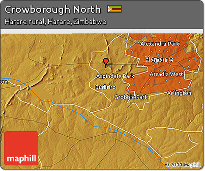 Physical 3D Map of Crowborough North